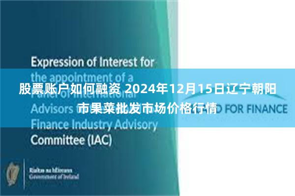 股票账户如何融资 2024年12月15日辽宁朝阳市果菜批发市场价格行情