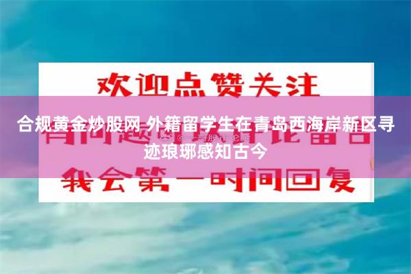 合规黄金炒股网 外籍留学生在青岛西海岸新区寻迹琅琊感知古今