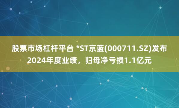 股票市场杠杆平台 *ST京蓝(000711.SZ)发布2024年度业绩，归母净亏损1.1亿元